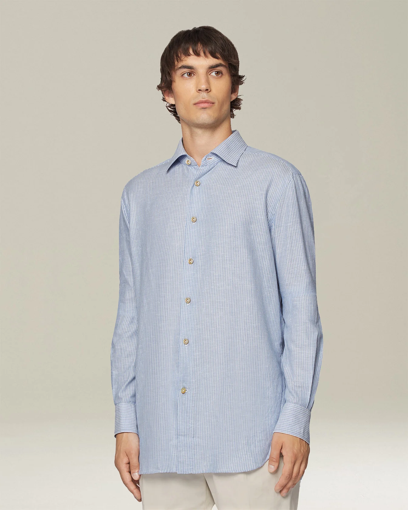 STRIPED COTTON SHIRT - Image 3